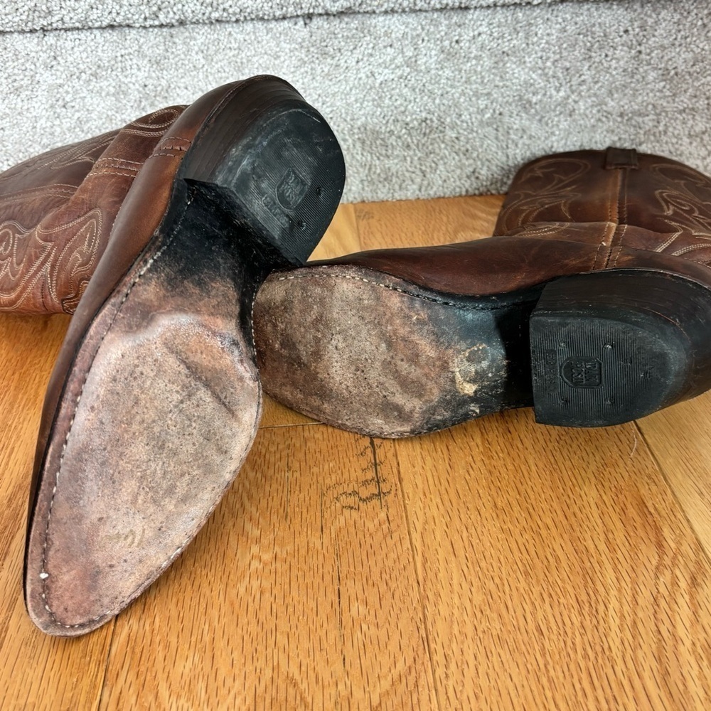 Dan Post Western Leather Cowboy Boots - size 8 - Picture 9 of 11